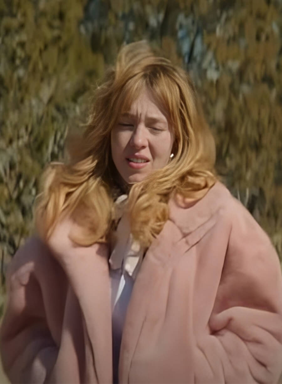 Sydney Sweeney Americana 2025 Penny Poplin Pink Fringe Jacket