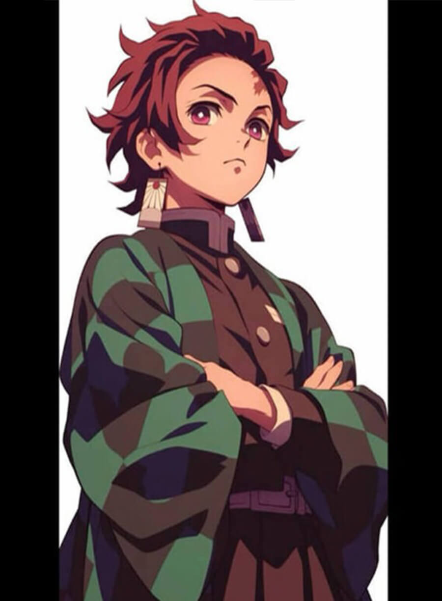 Demon Slayer Tanjiro Kamado Checkered Coat