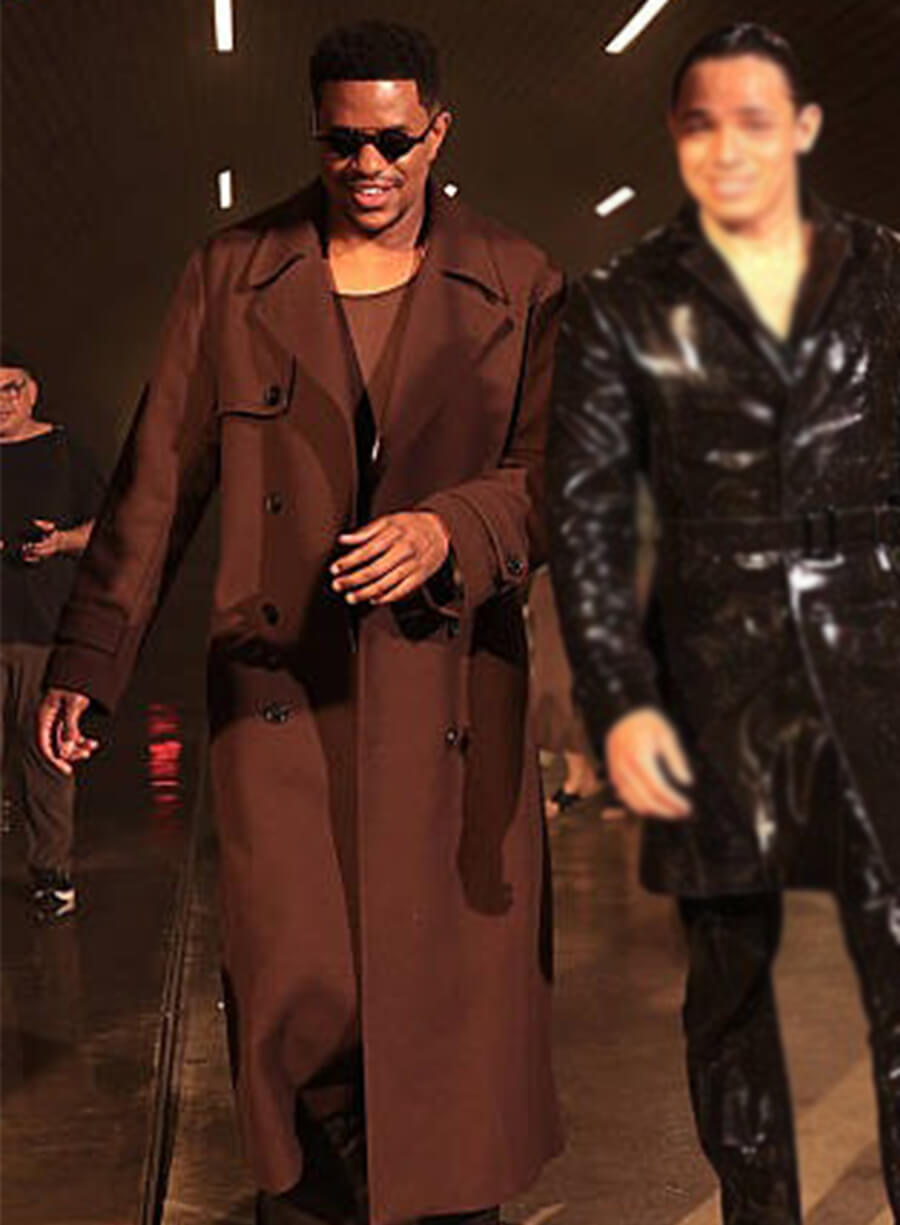 The Beauty 2026 Jeremy Pope Brown Wool Coat