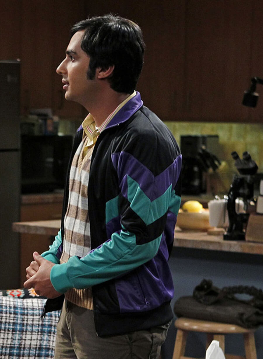 The Big Bang Theory Raj Purple Green Track Jacket