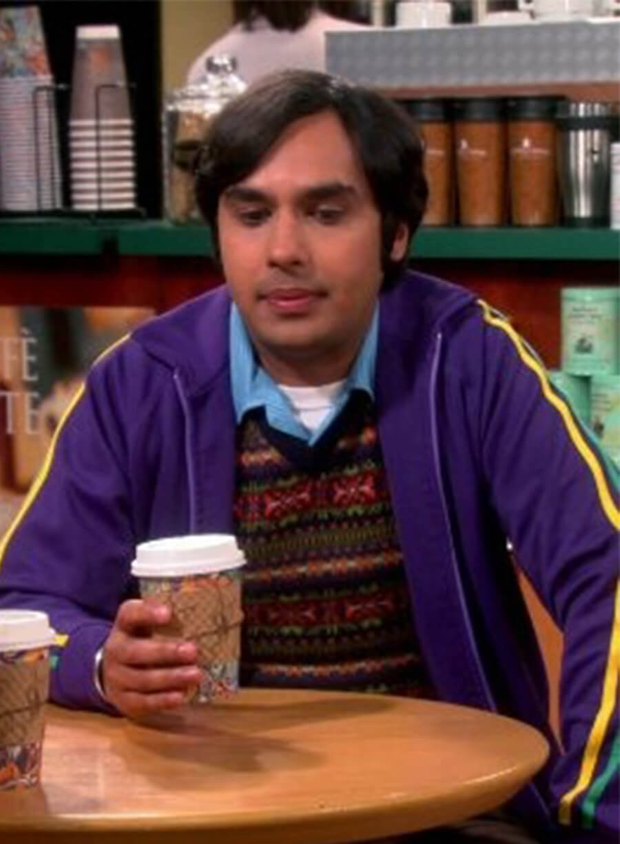 The Big Bang Theory Raj Purple Track Jacket