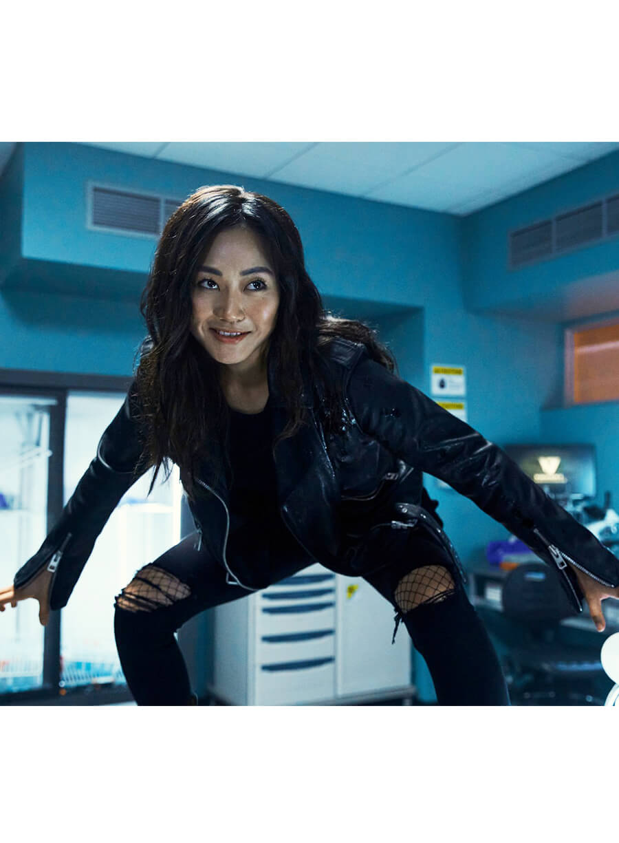 The Boys Kimiko Miyashiro Black Leather Jacket