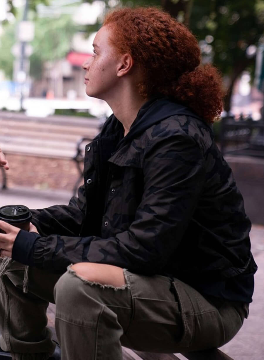 Erin Kellyman The Falcon and the Winter Soldier Karli Morgenthau Camouflage Jacket