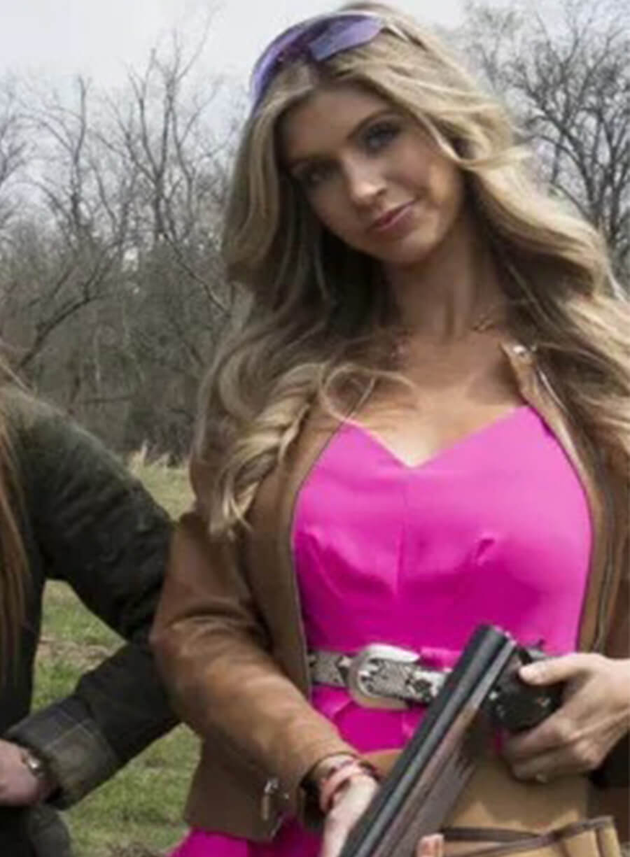 The Hunting Wives Alexandria DeBerry Taylor Brown Leather Jacket