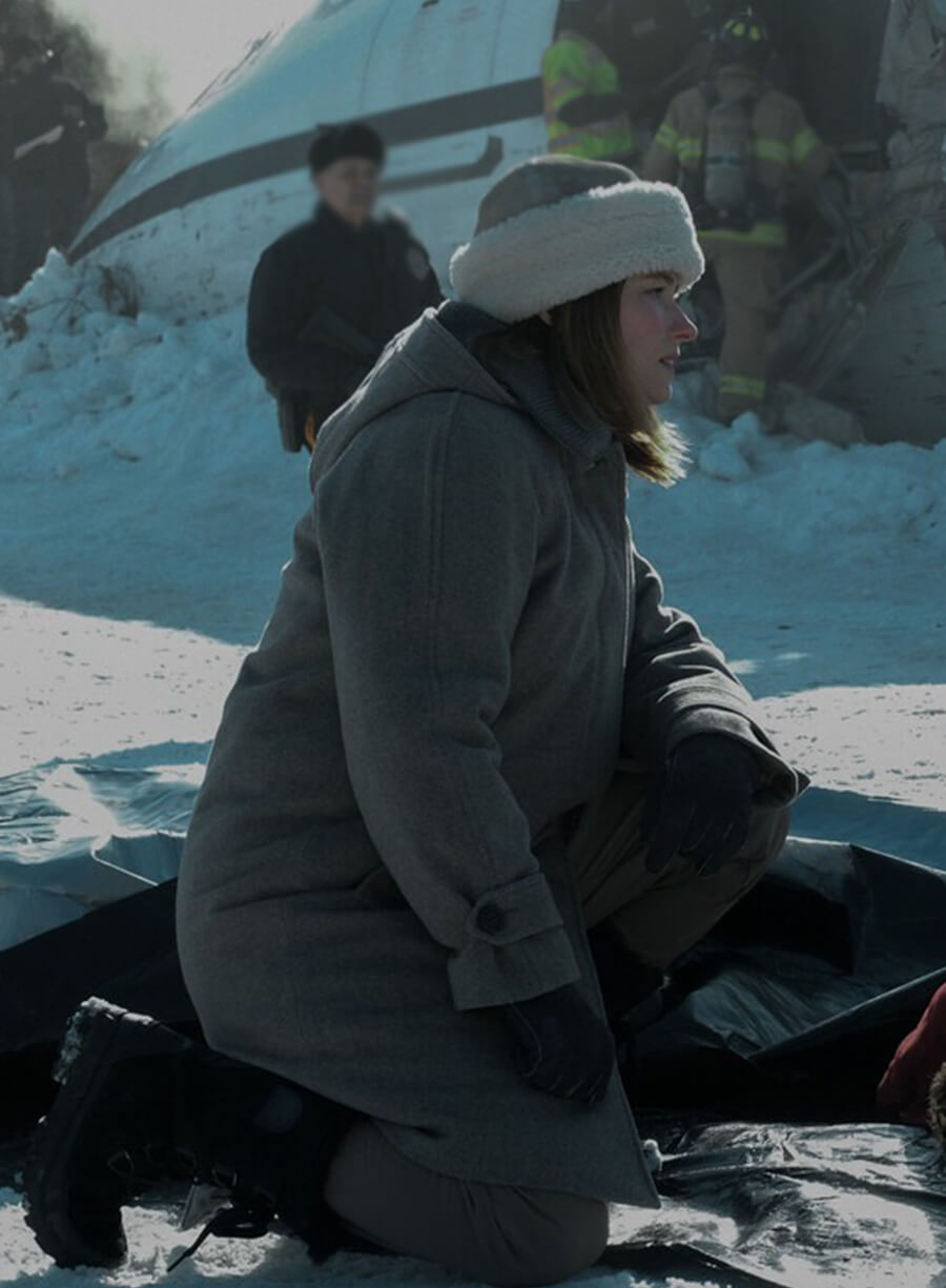 The Last Frontier Sidney Scofield Grey Wool Hooded Coat