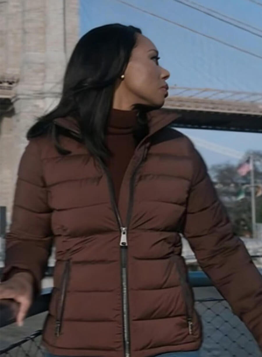 The Night Agent S02 Catherine Weaver Maroon Puffer Jacket