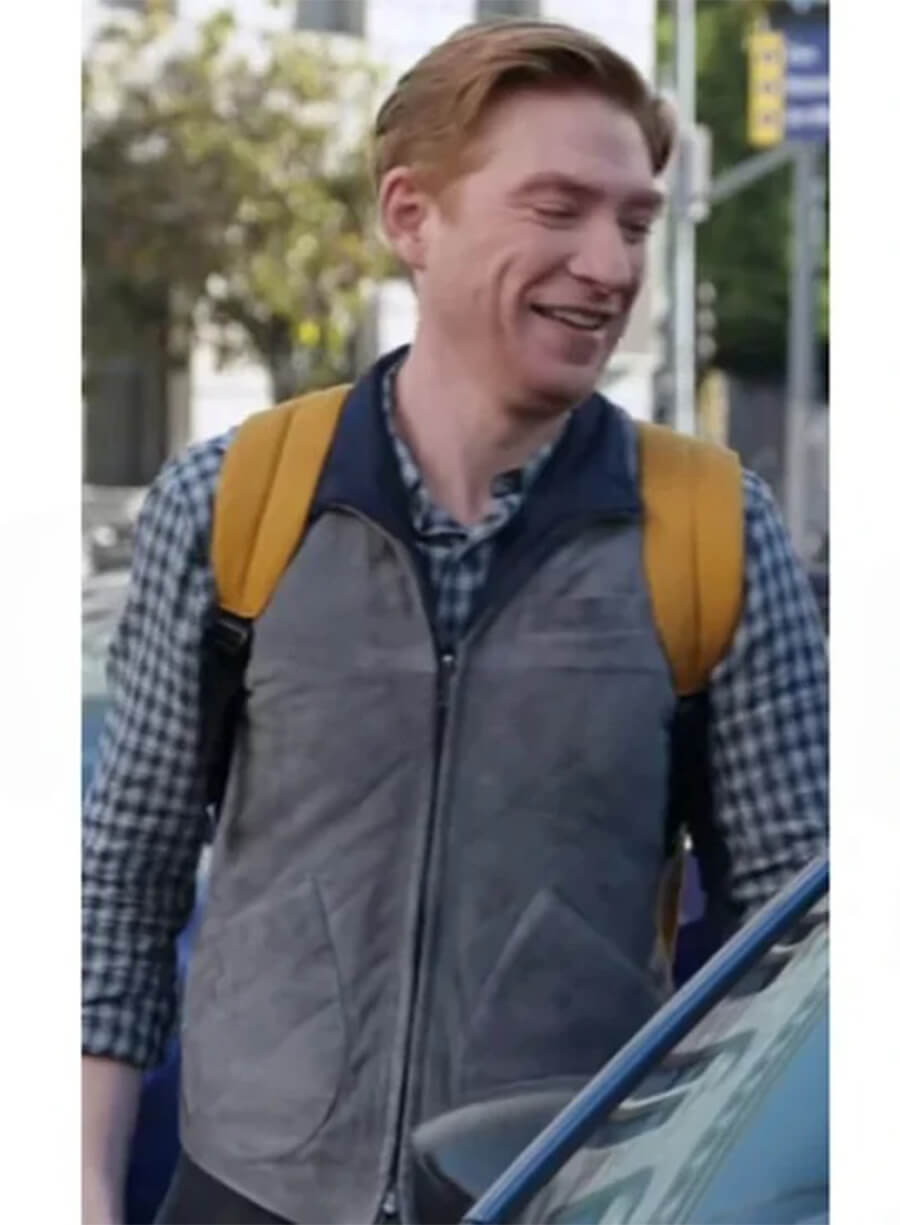 The Paper Domhnall Gleeson Ned Sampson Grey Vest