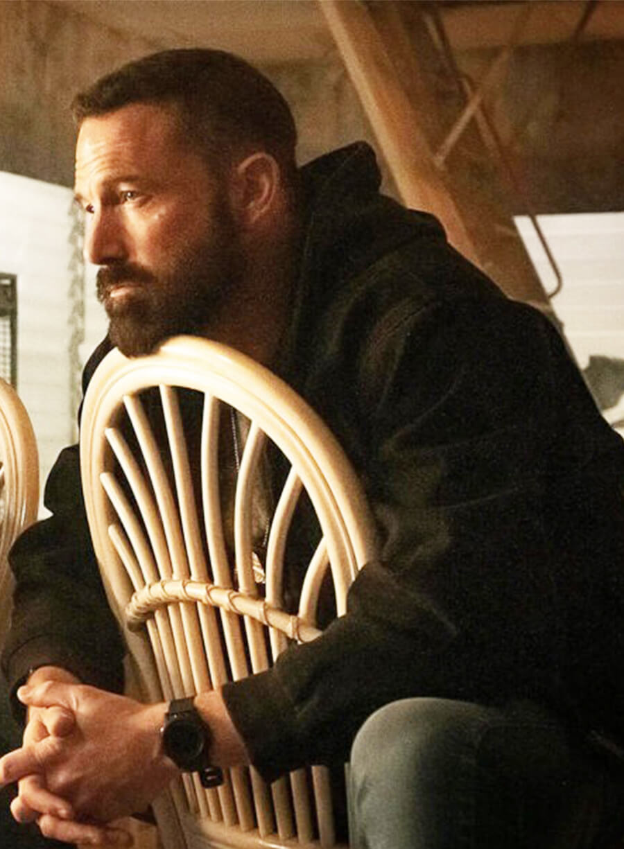 The Rip 2026 Ben Affleck JD Byrne Black Hooded Jacket