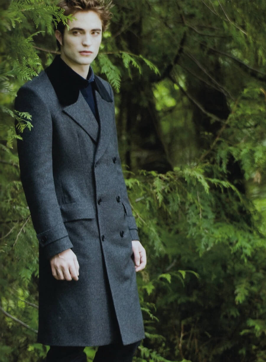 The Twilight Saga: New Moon Edward Cullen Grey Wool Coat