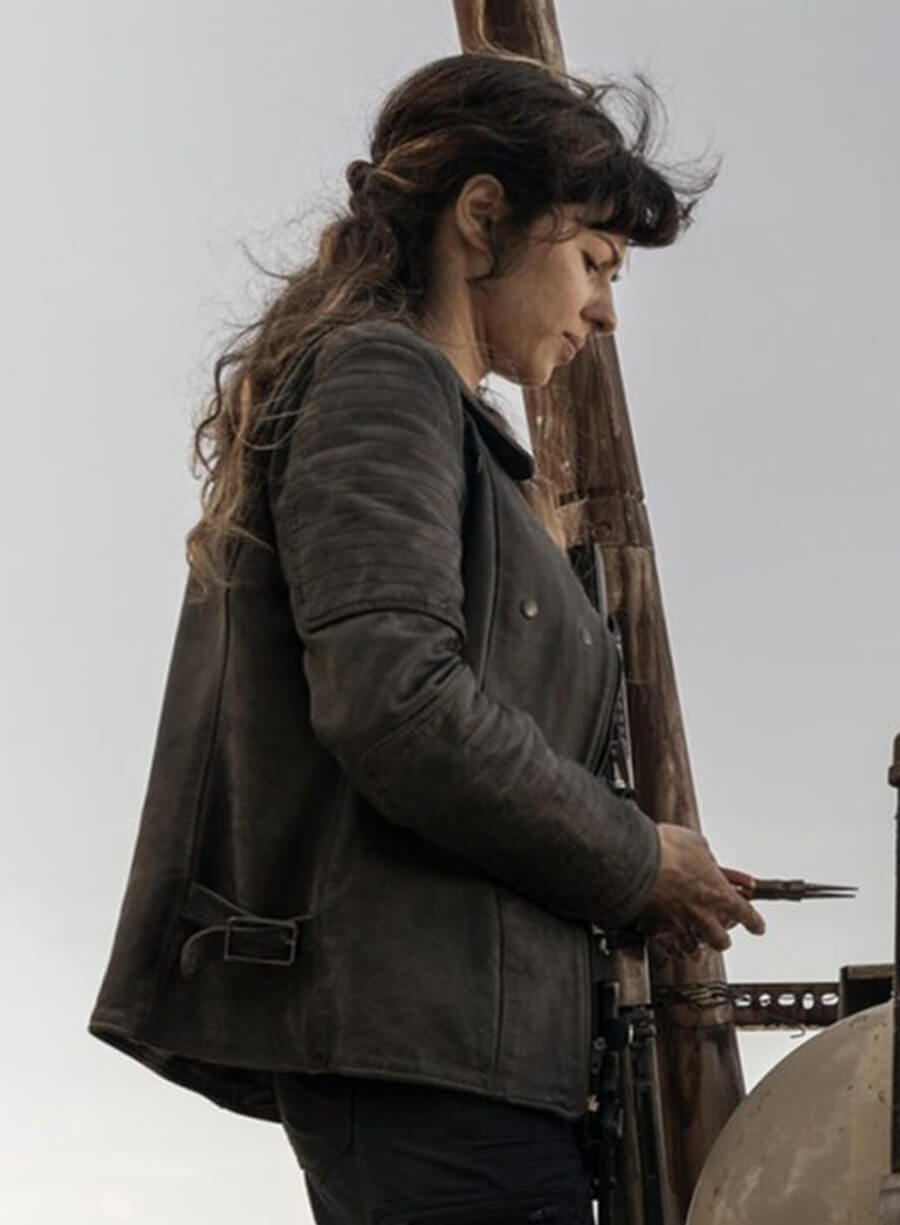 The Walking Dead World Beyond Annet Mahendru Huck Leather Jacket