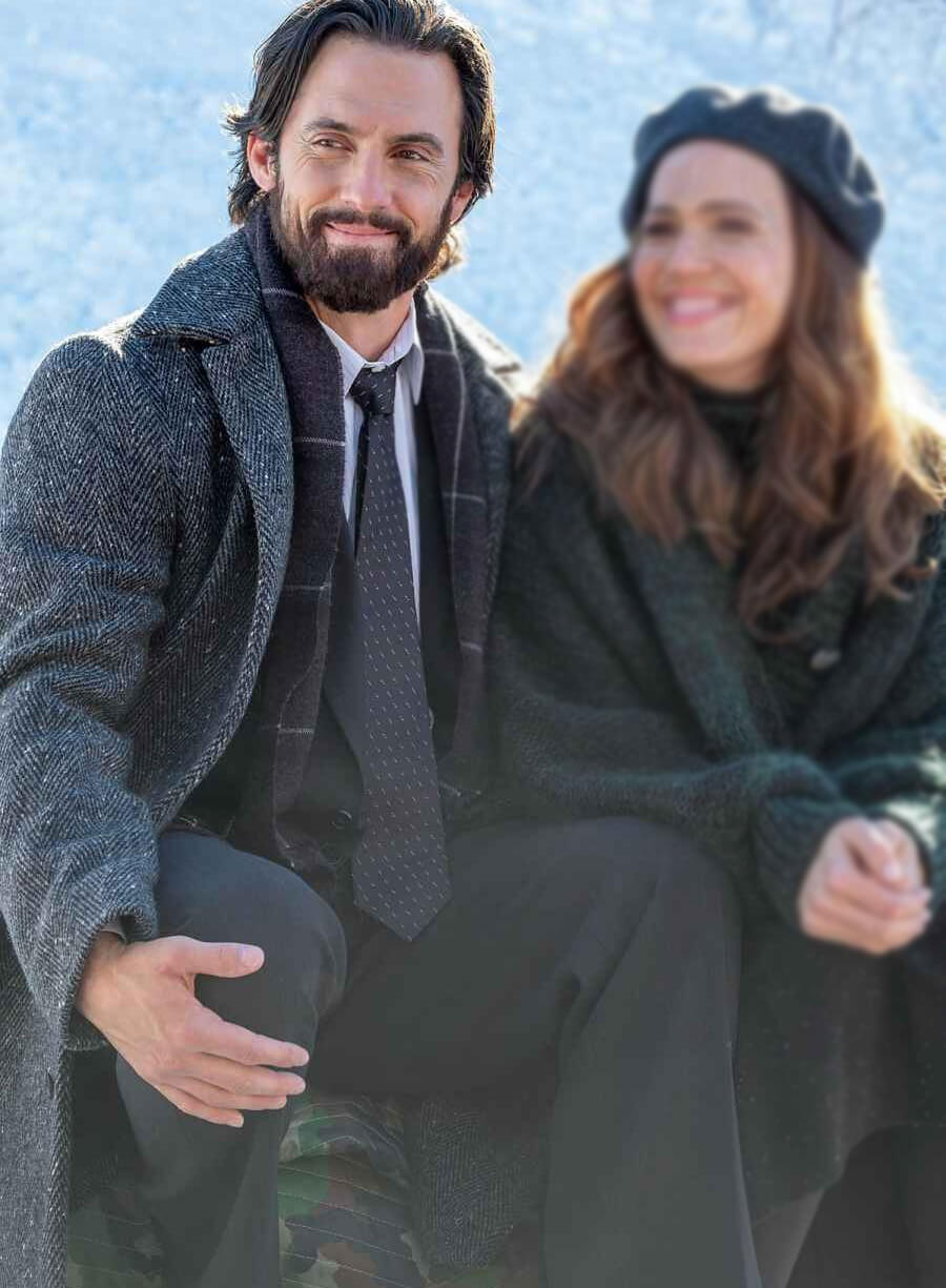 This Is Us Milo Ventimiglia Jack Pearson Black Wool Coat