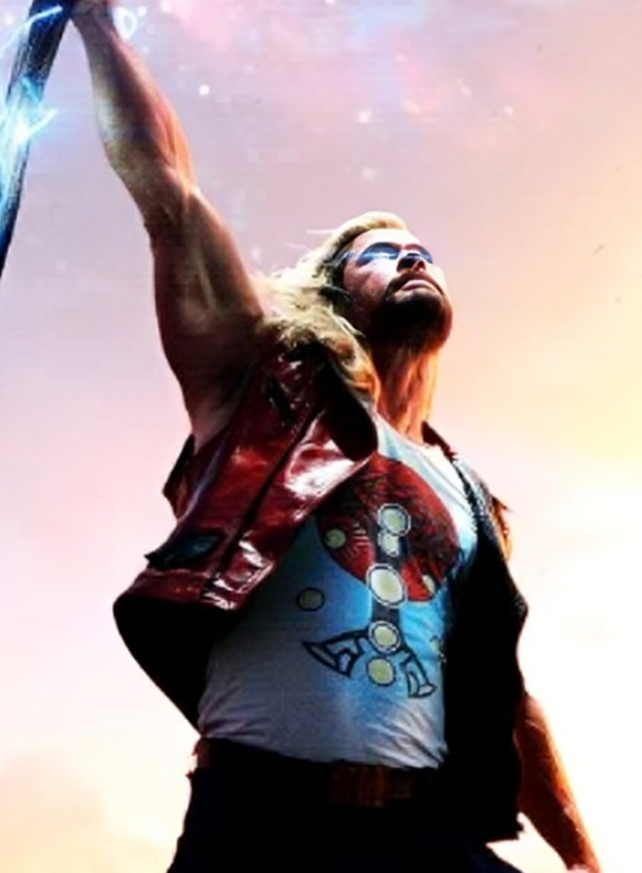 Thor Love and Thunder Chris Hemsworth Thor Red Leather Vest
