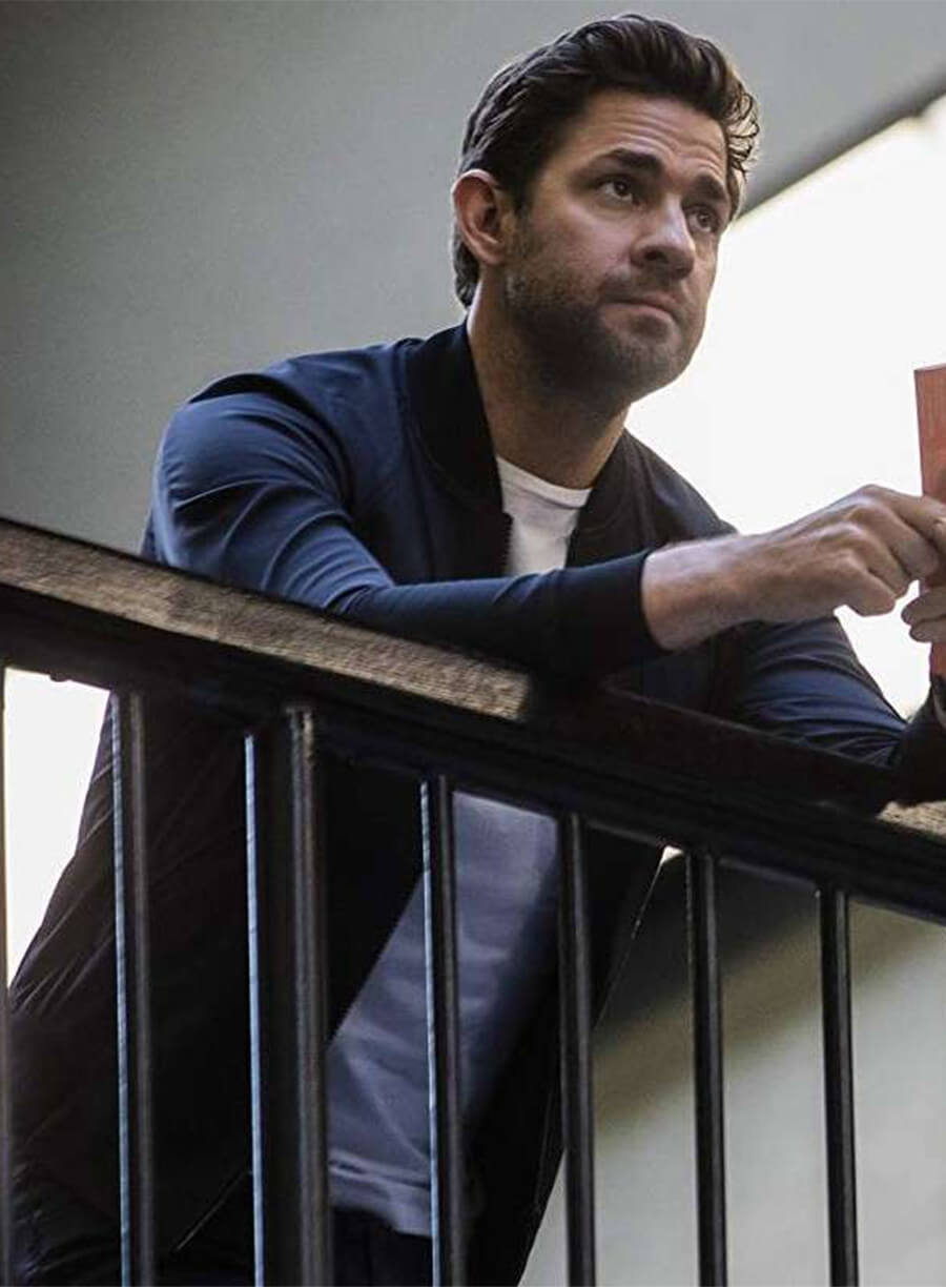 Tom Clancy’s Jack Ryan John Krasinski Black Bomber Jacket