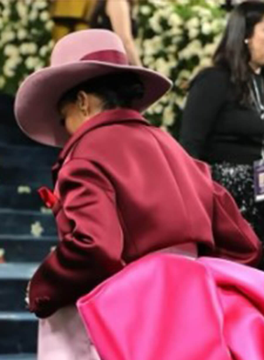 Tracee Ellis Ross Met Gala 2025 Maroon Cropped Blazer