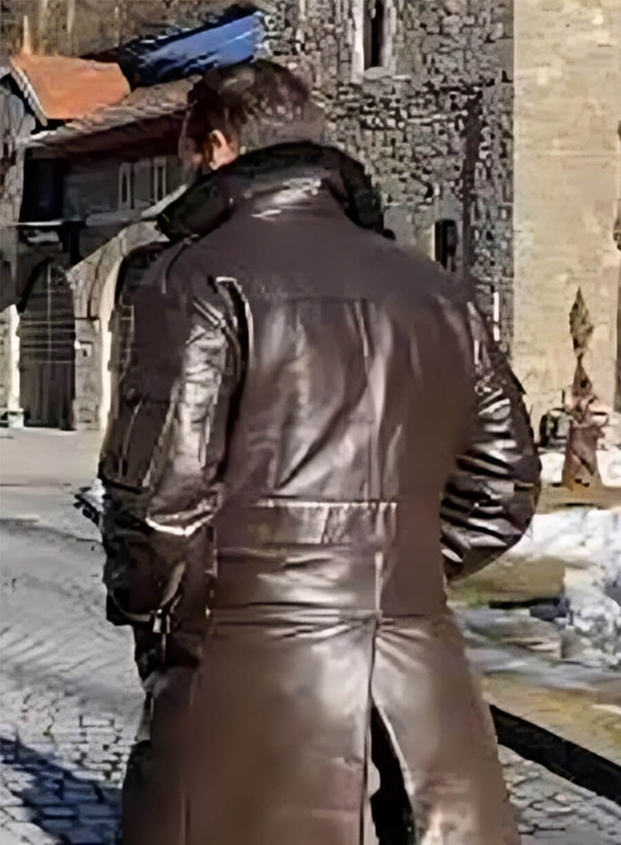 Tristan Tate Top G Brown Fur Collar Brown Leather Coat