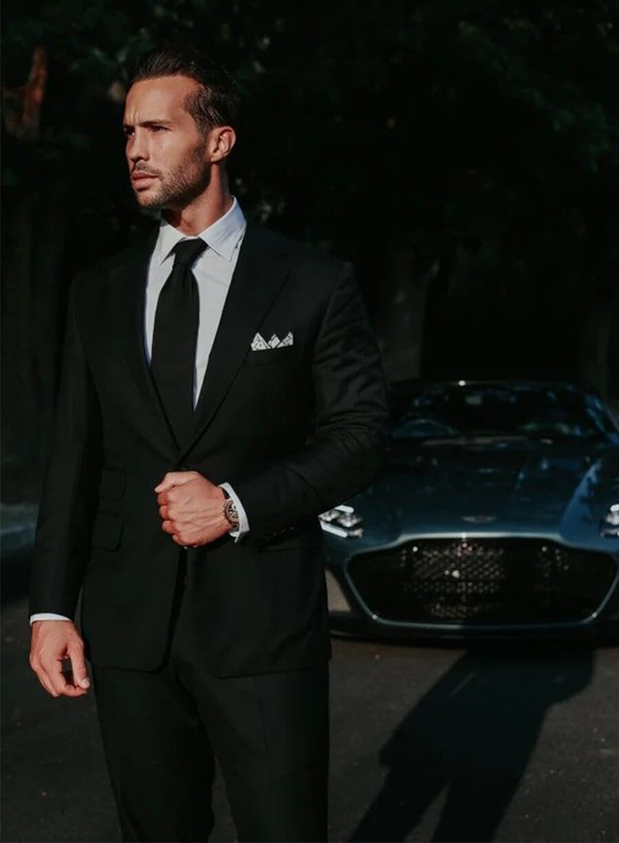 Tristan Tate Top G Outfit Black Suit For Men