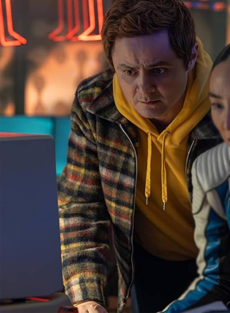 Tron: Ares Arturo Castro Seth Flores Plaid Jacket