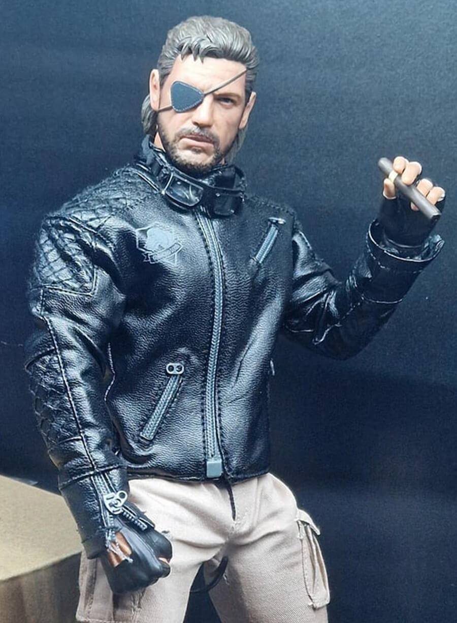 metal gear jacket Venom Snake Metal Gear Solid 5 Game Black Leather Jacket – JacketVendor