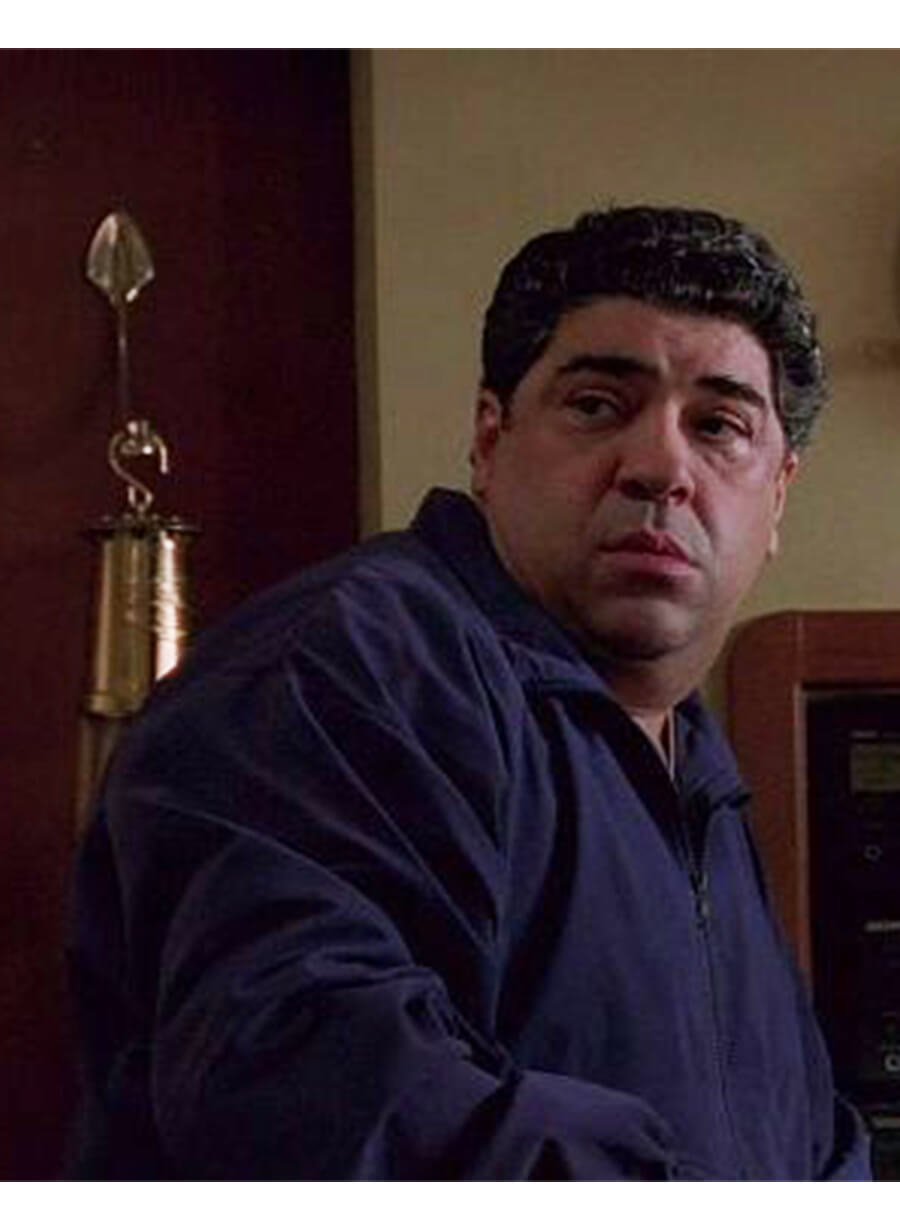 Vincent Pastore The Sopranos Big Pussy Navy Blue Jacket