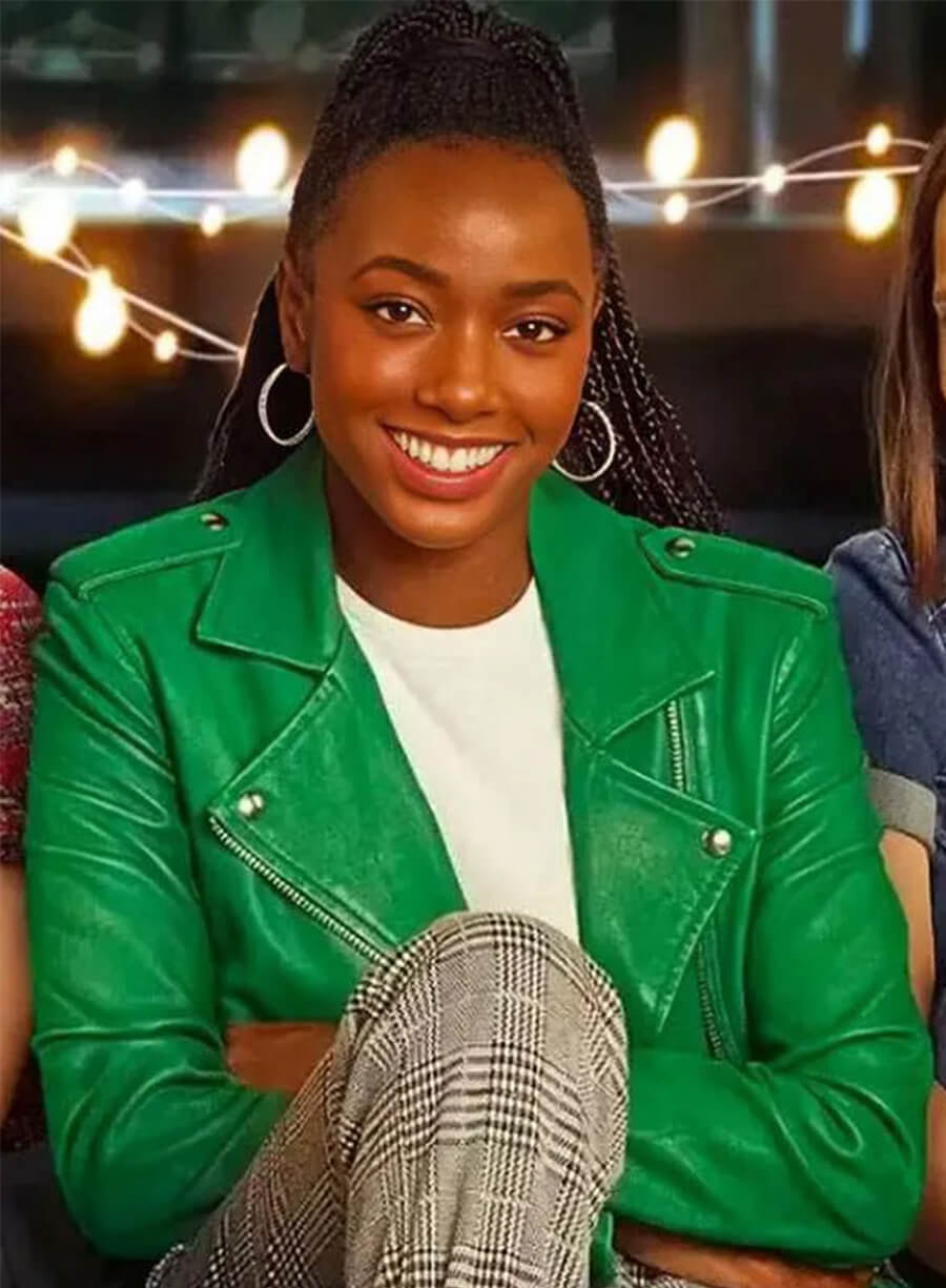 Alyah Chanelle Scott The Sex Lives of College Girls Green Jacket