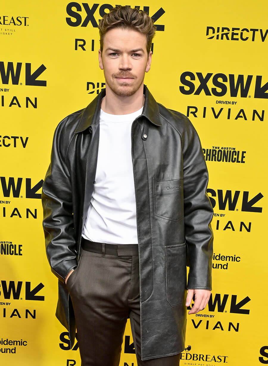 Will Poulter Death of a Unicorn Premier Event Black Leather Jacket