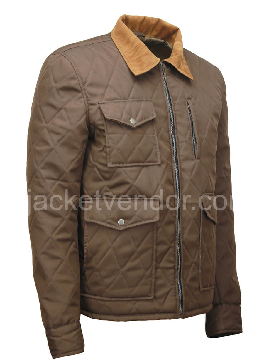 Yellowstone John Dutton Quilted Brown Jacket