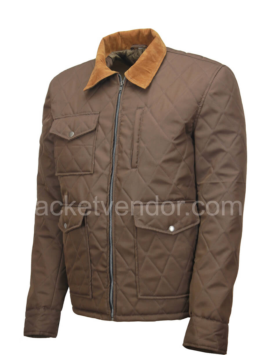 Yellowstone John Dutton Quilted Brown Jacket