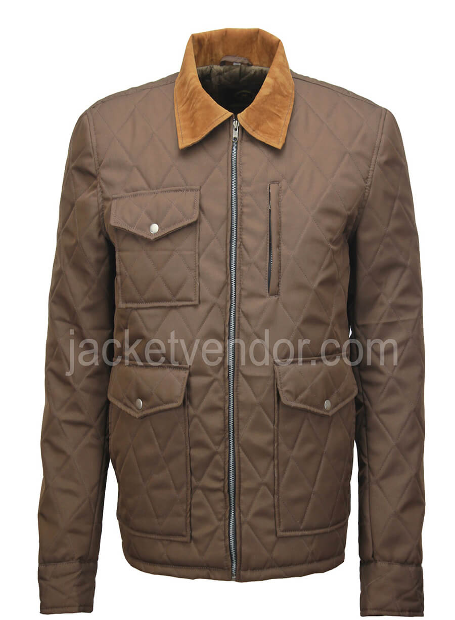 Yellowstone John Dutton Quilted Brown Jacket