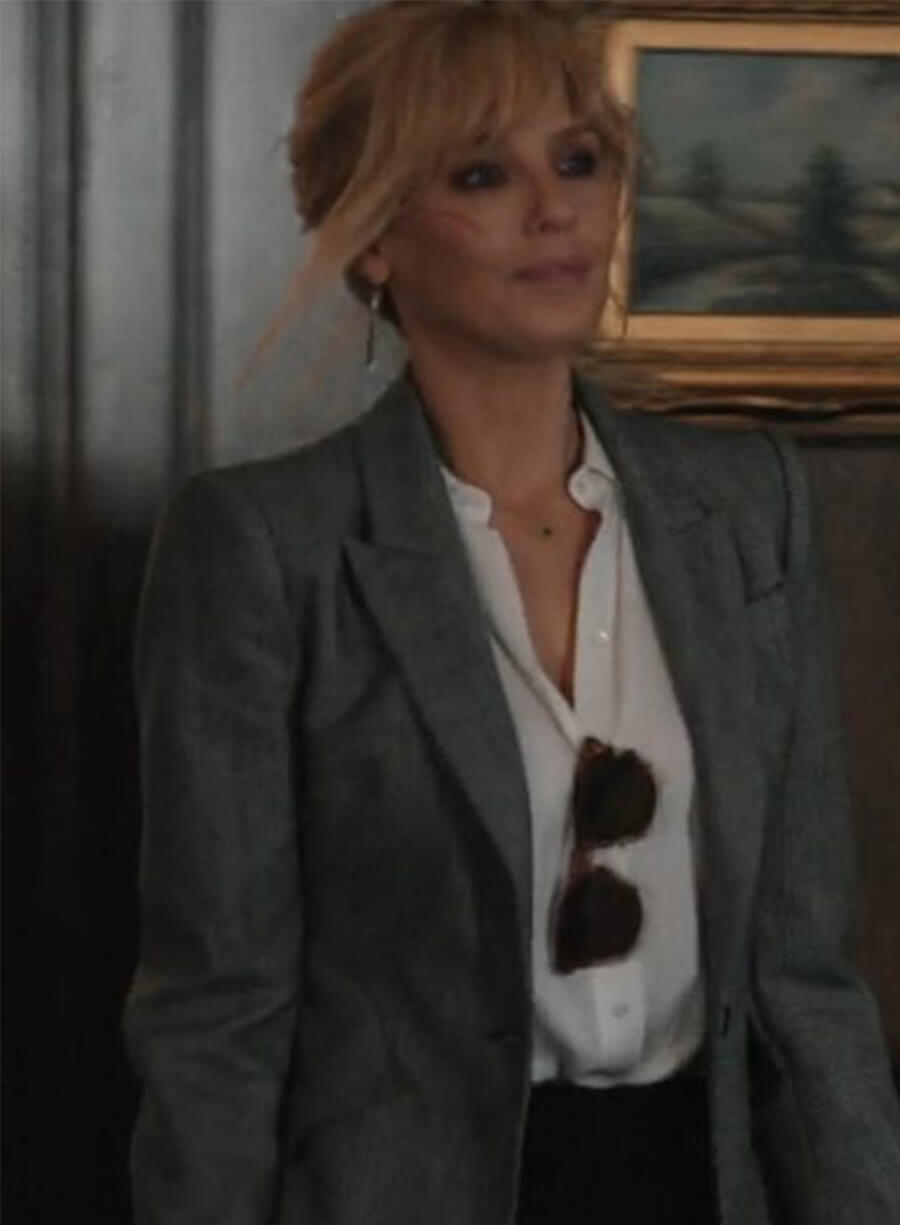 Yellowstone Season 5 Kelly Reilly Beth Dutton Grey Blazer