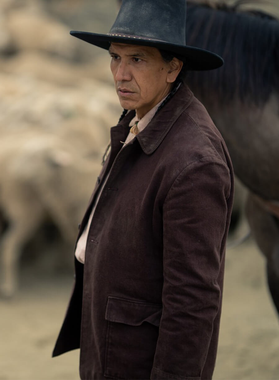 1923 Michael Greyeyes Hank Brown Cotton Jacket