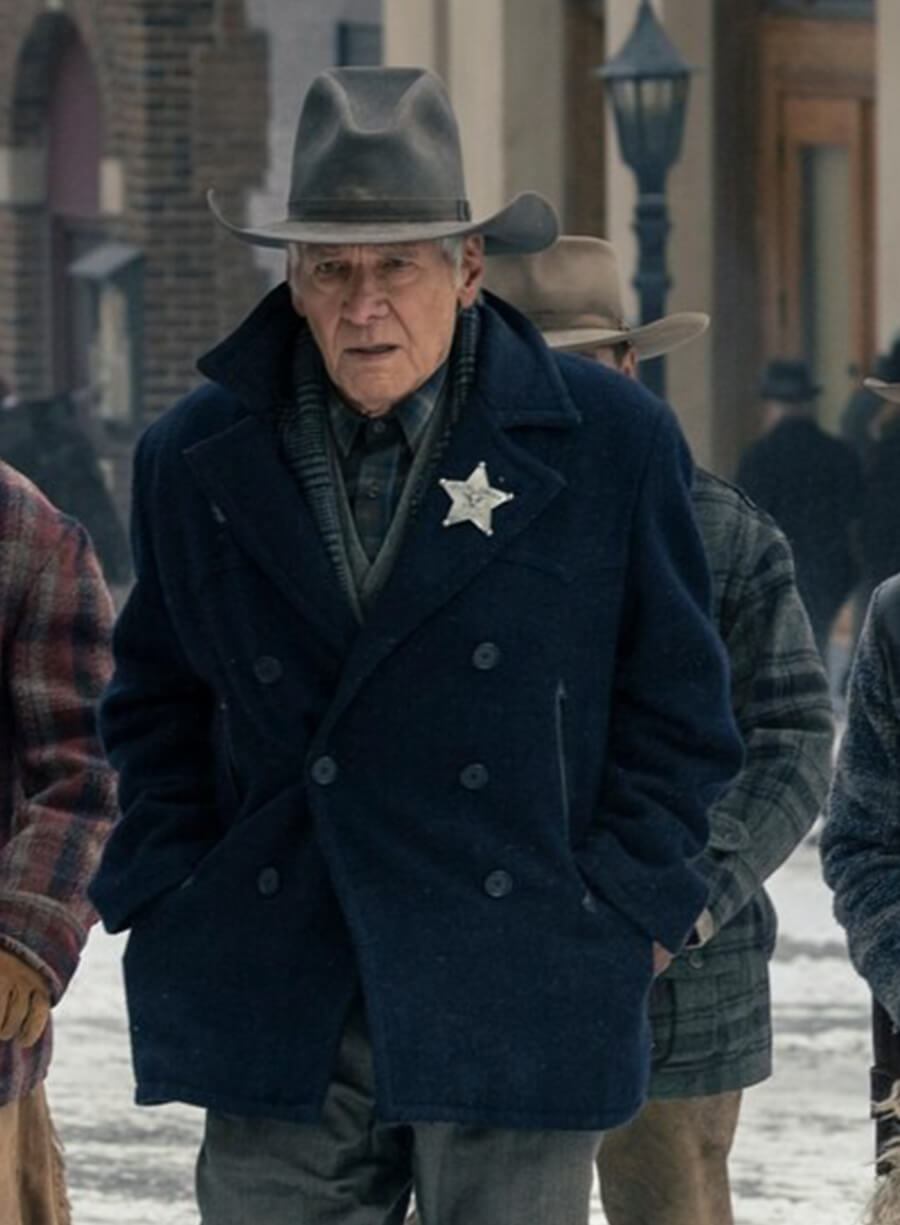 1923 Season 2 Harrison Ford Jacob Dutton Blue Coat