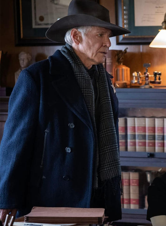 1923 Season 2 Harrison Ford Jacob Dutton Blue Coat