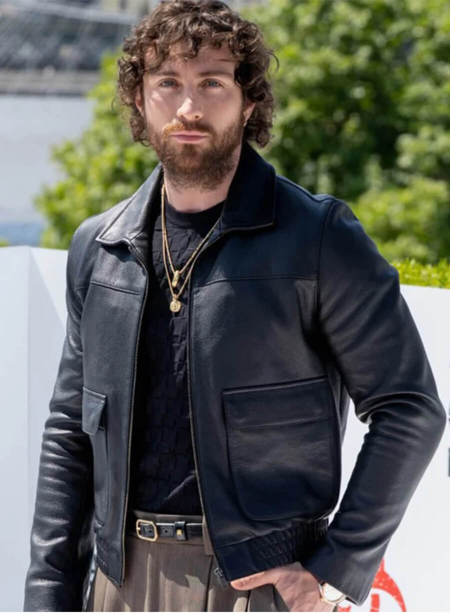 28 Year Later Aaron Taylor Johnson jamie Black Leather Jacket