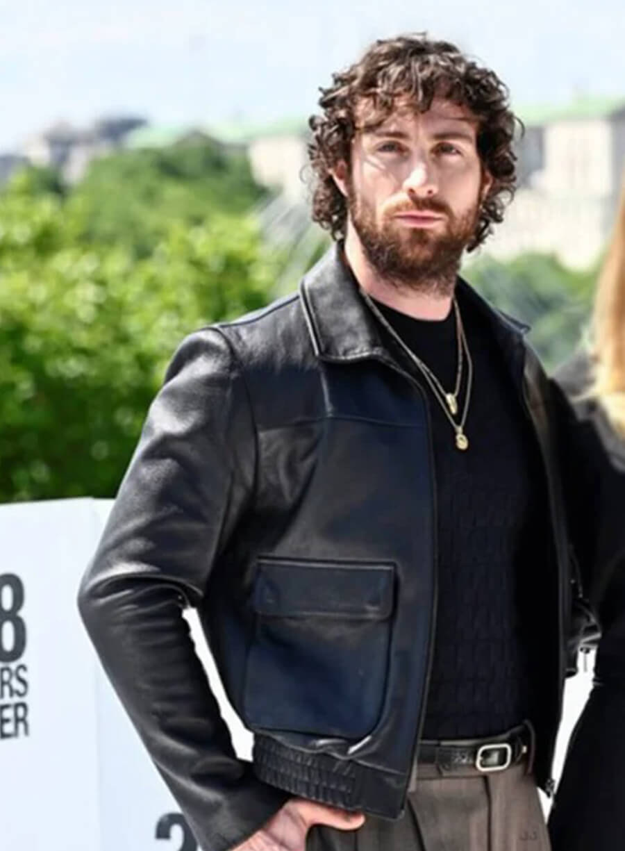 28 Year Later Aaron Taylor Johnson jamie Black Leather Jacket