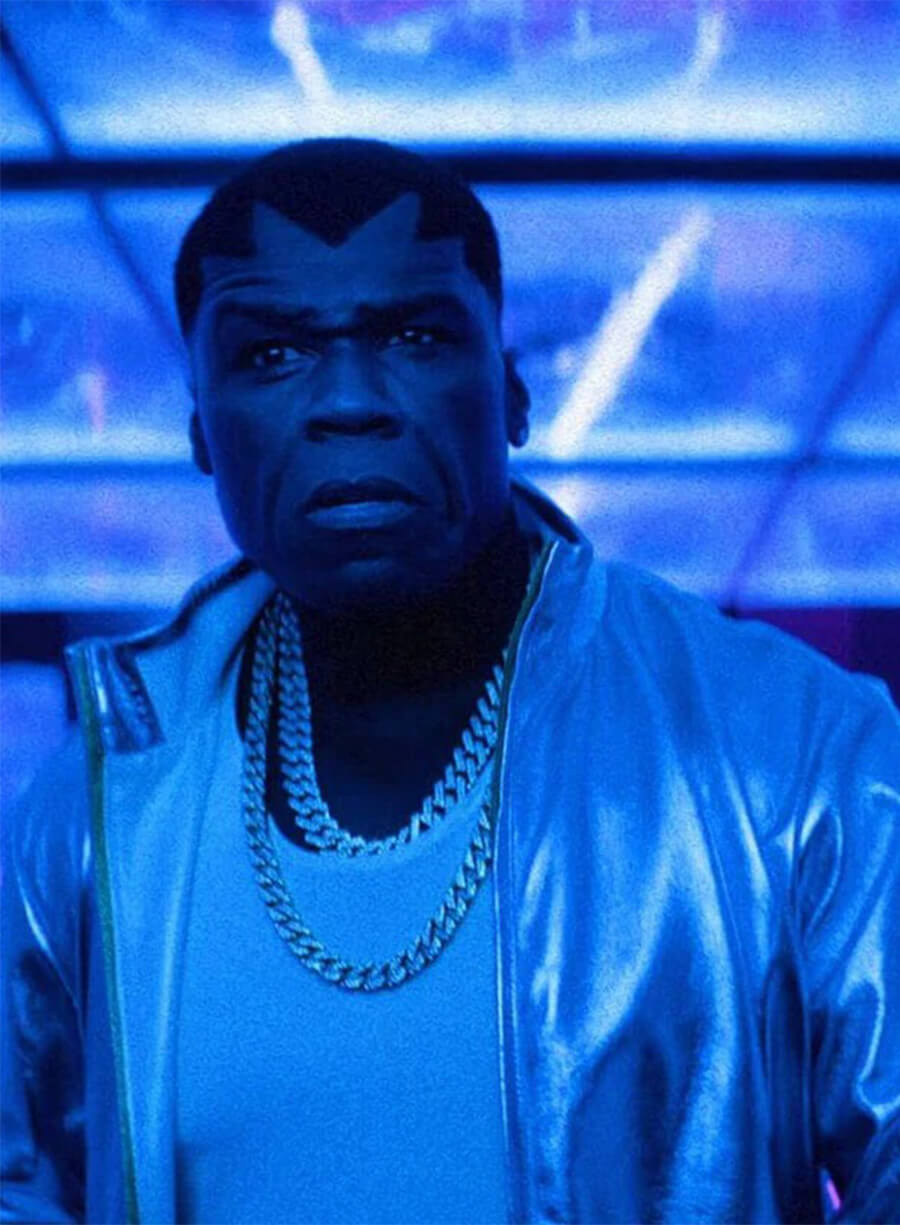 50 Cent Barlog Street Fighter 2026 Silver Jacket