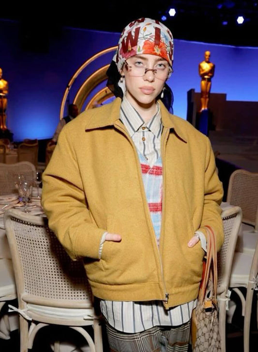 96th Oscars Luncheon Billie Eilish Brown Jacket