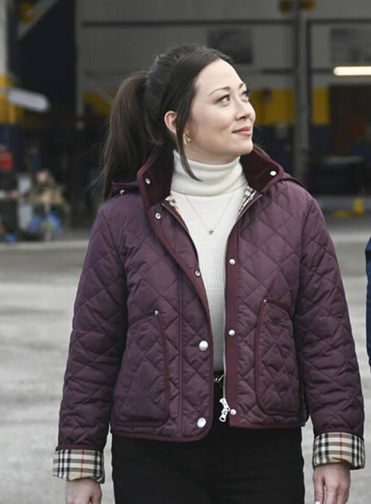 Fiona Rene Tracker S01 Reenie Maroon Quilted Jacket