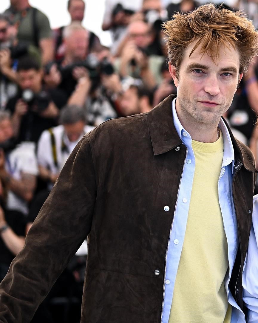 Die My Love Cannes 2025 Robert Pattinson Brown Suede Leather Jacket
