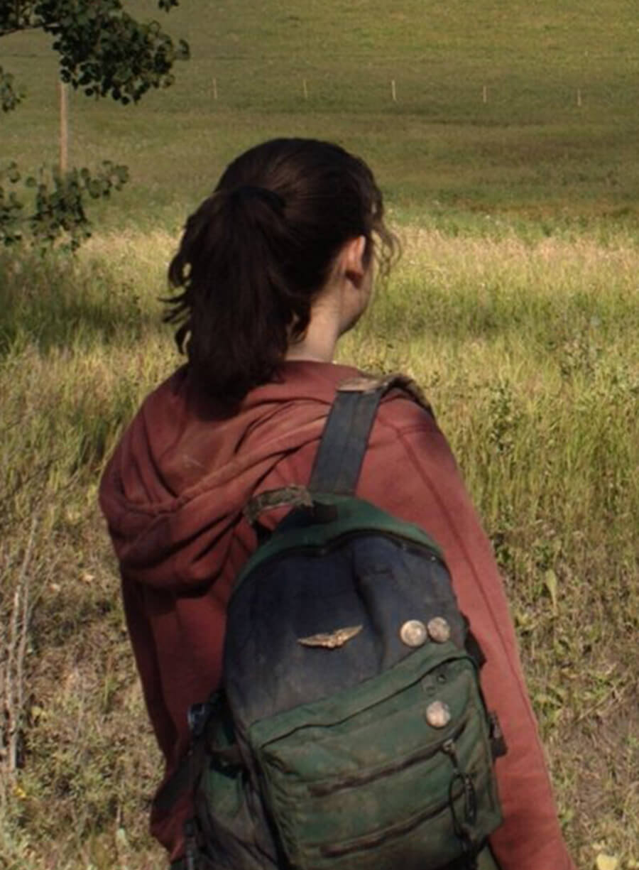 The Last of Us  Bella Ramsey Ellie Maroon Zipper Hoodie