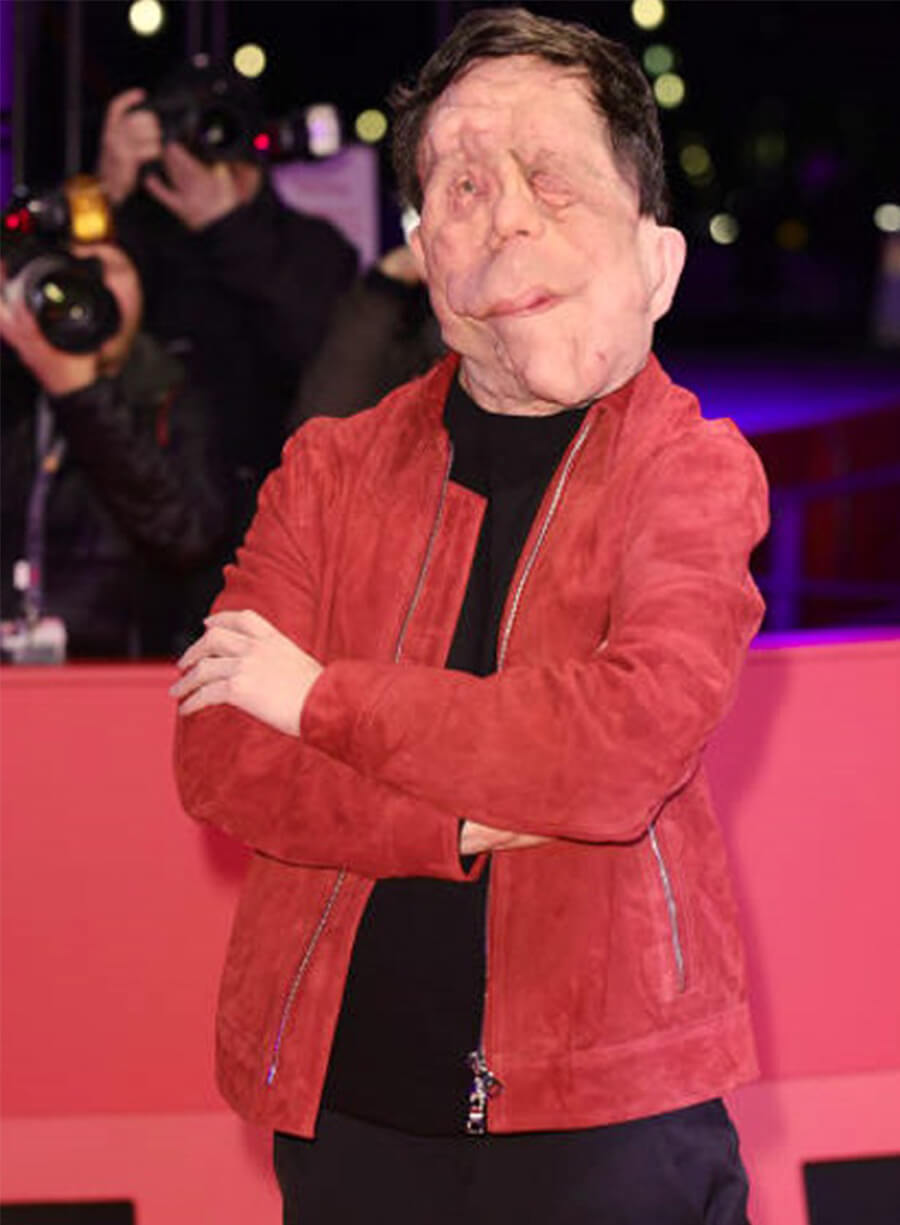A different Man Adam Pearson Oswald Red Suede Jacket