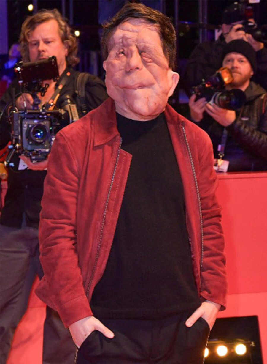 A different Man Adam Pearson Oswald Red Suede Jacket
