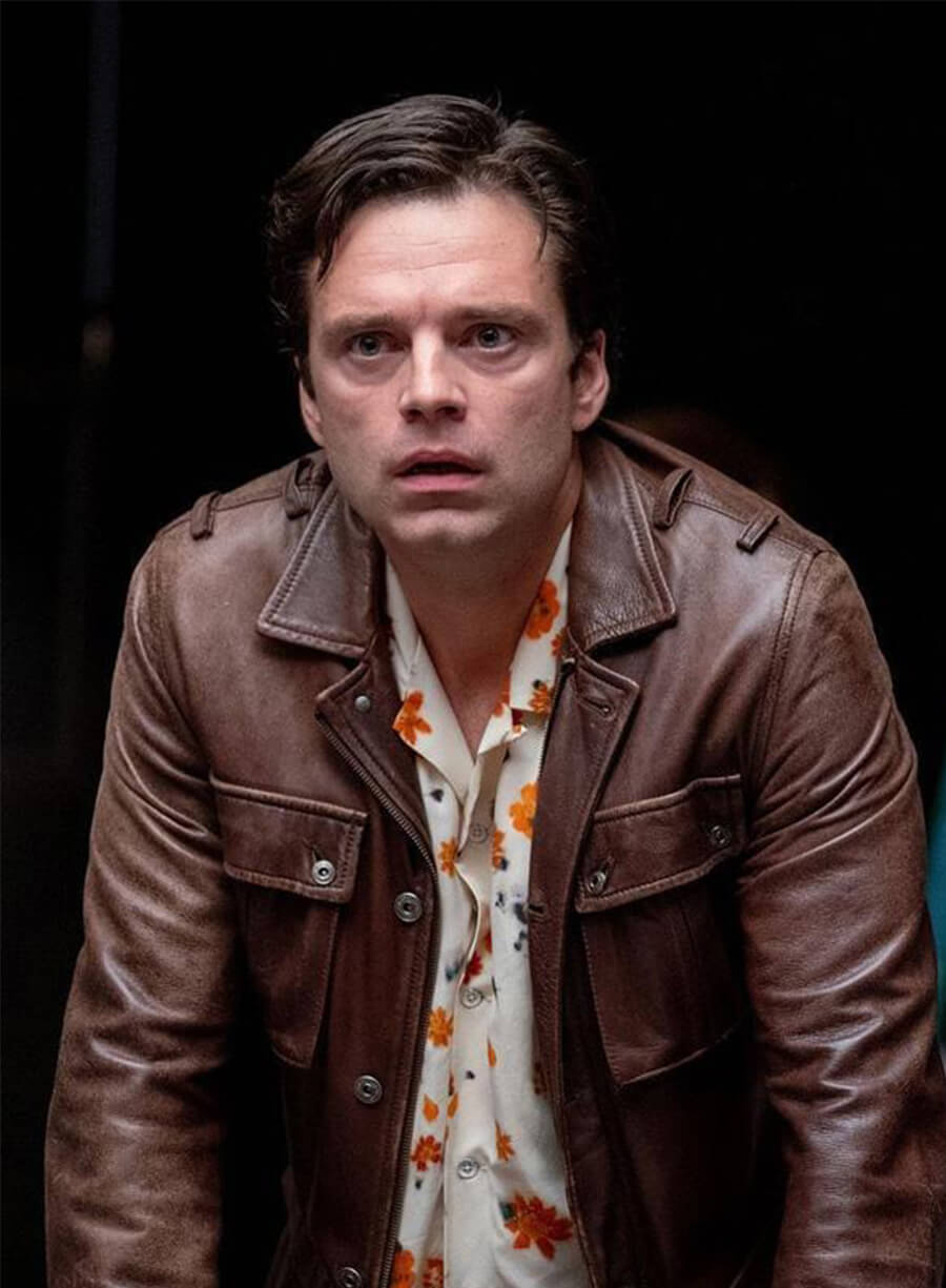 A Different Man Sebastian Stan Edward Brown Leather Jacket 