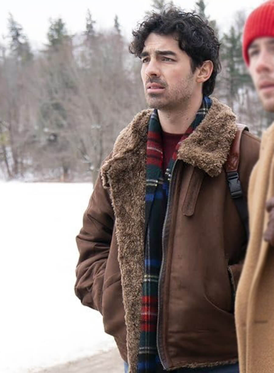 A Very Jonas Christmas Joe Jonas Brown Jacket