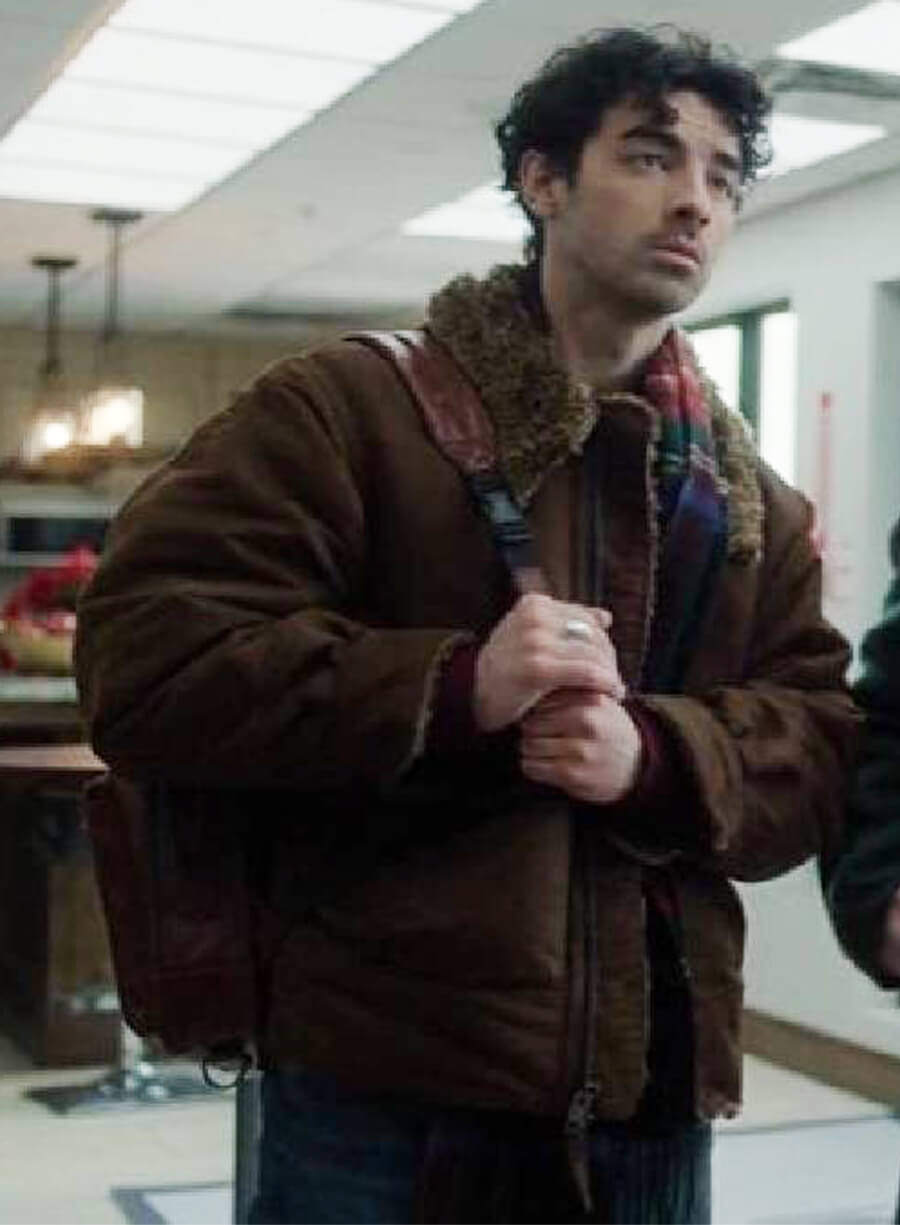 A Very Jonas Christmas Joe Jonas Brown Jacket