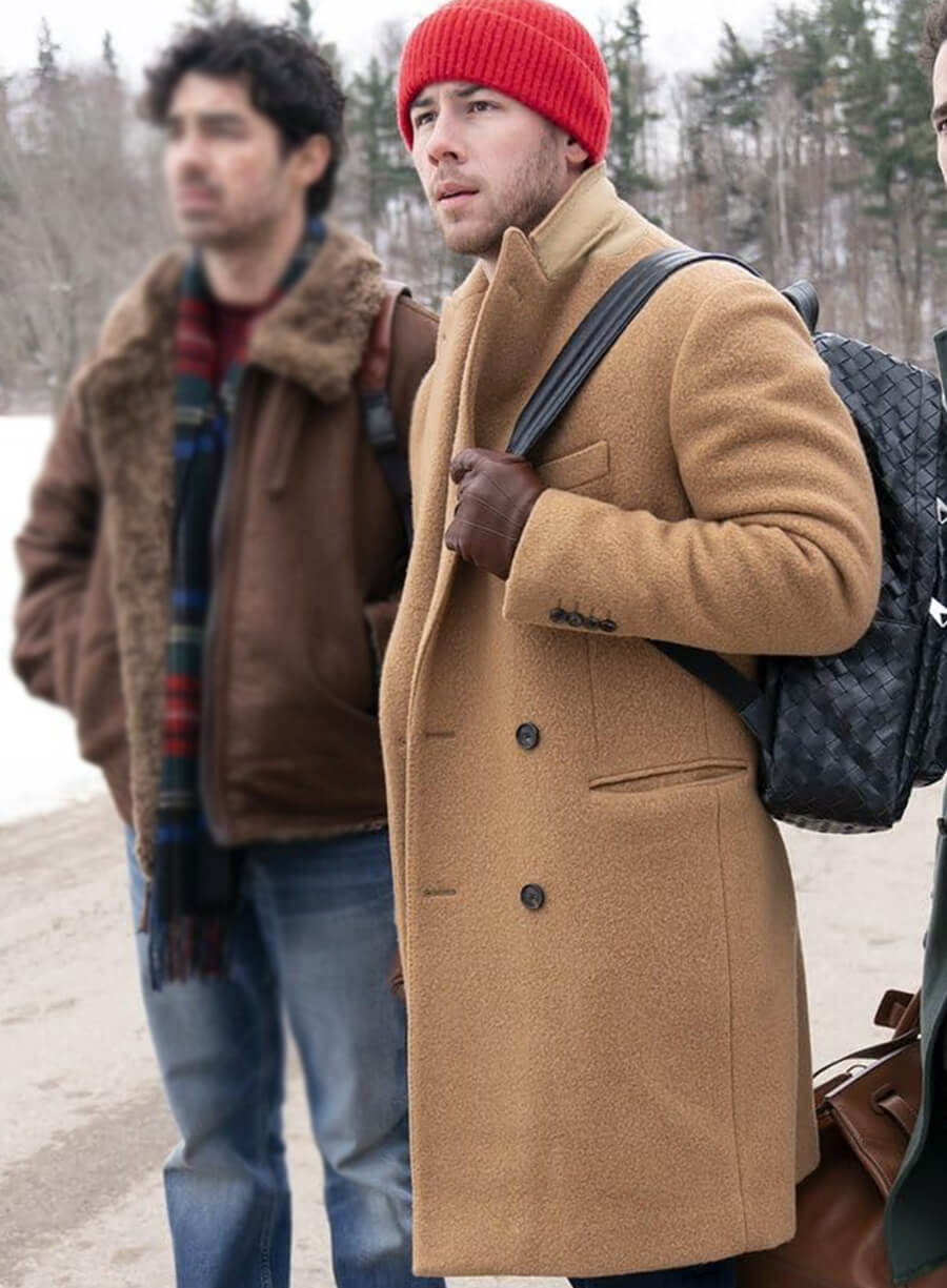 A Very Jonas Christmas Nick Brown Wool Coat