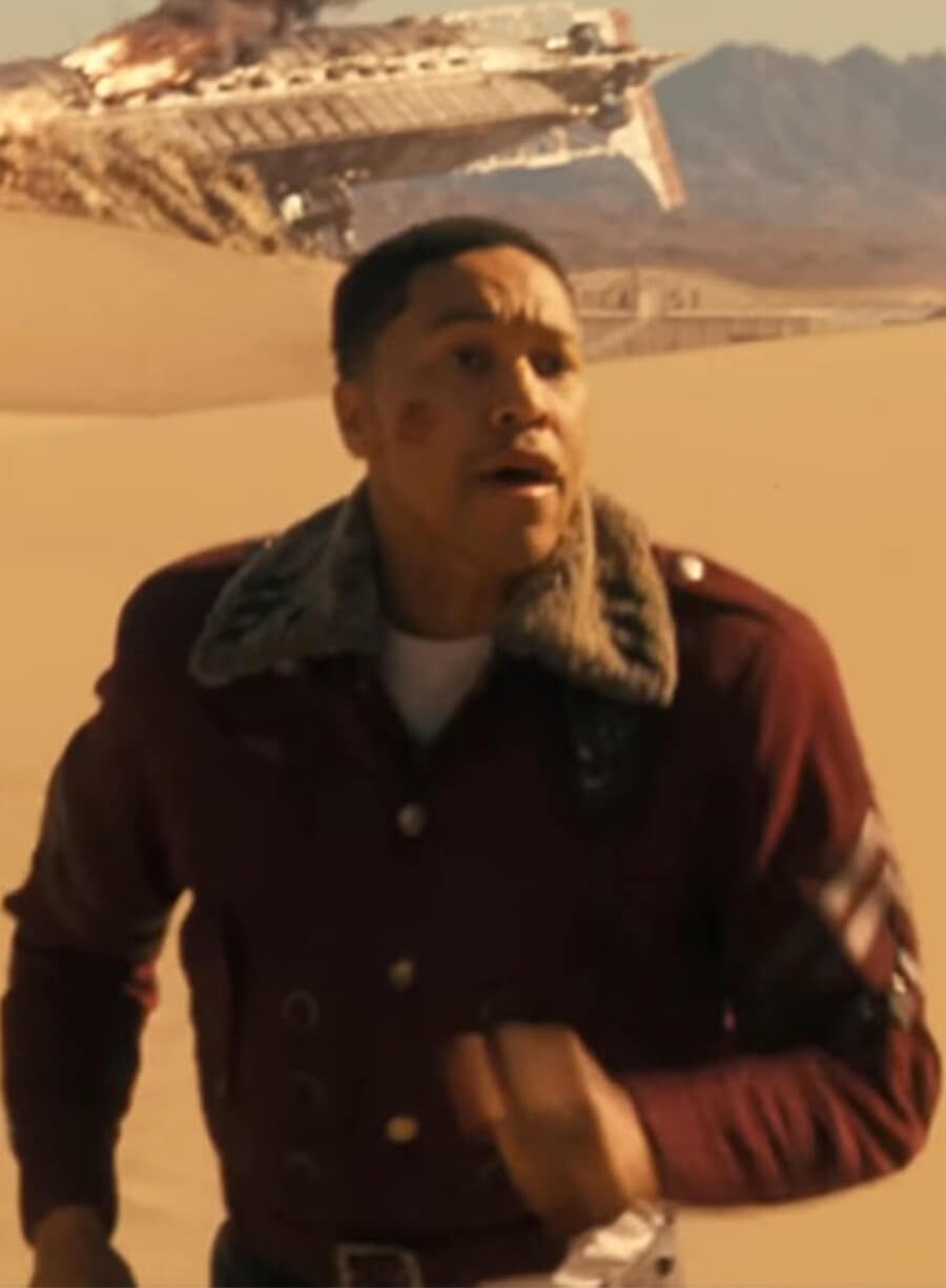 Aaron Moten  Fallout Season 2 Maximus Red Fur Jacket
