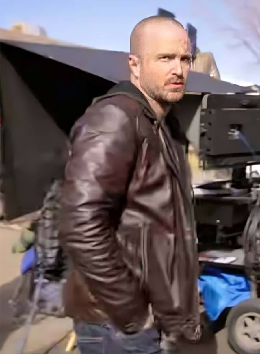Aaron Paul El Camino A Breaking Bad Movie Leather Jacket