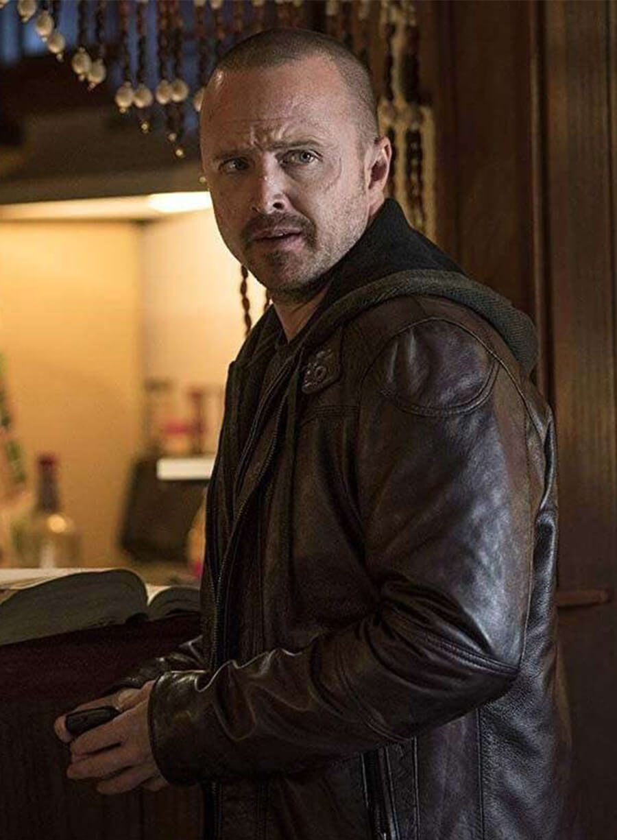 Aaron Paul El Camino A Breaking Bad Movie Leather Jacket