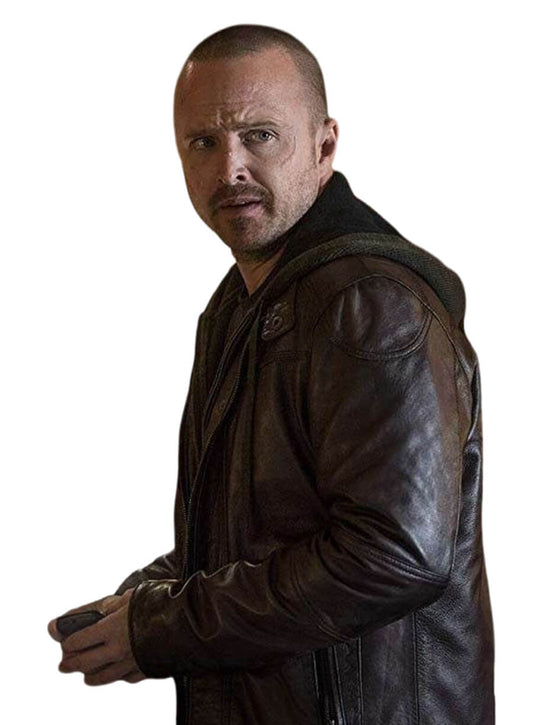 Aaron Paul El Camino A Breaking Bad Movie Leather Jacket