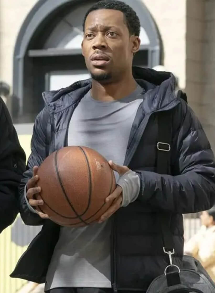 Abbott Elementary Gregory Eddie Black Puffer Jacket